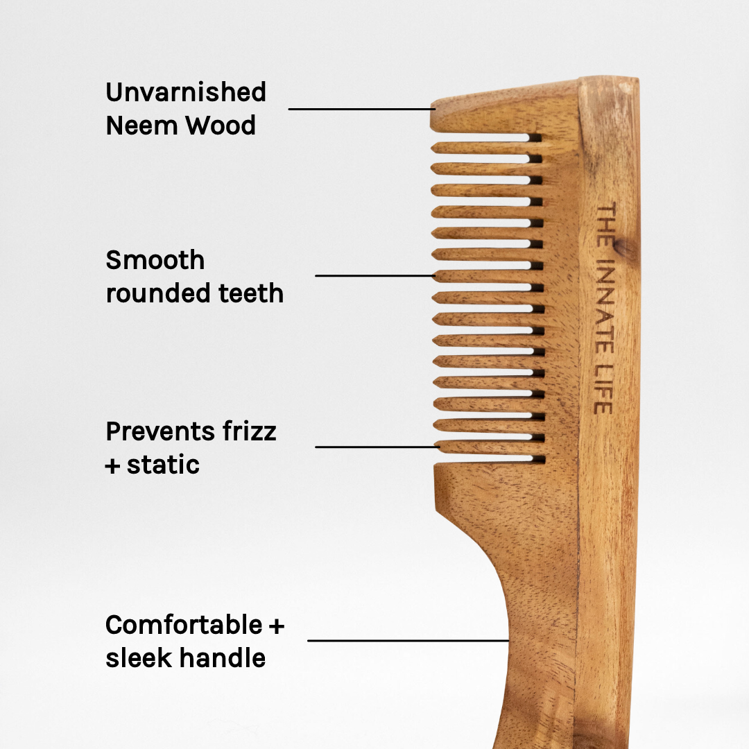 NEEM WOOD DETANGLING COMB