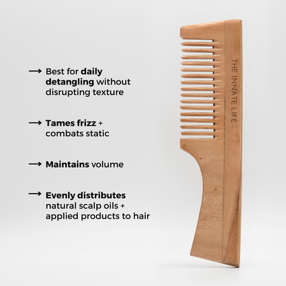 NEEM WOOD DETANGLING COMB